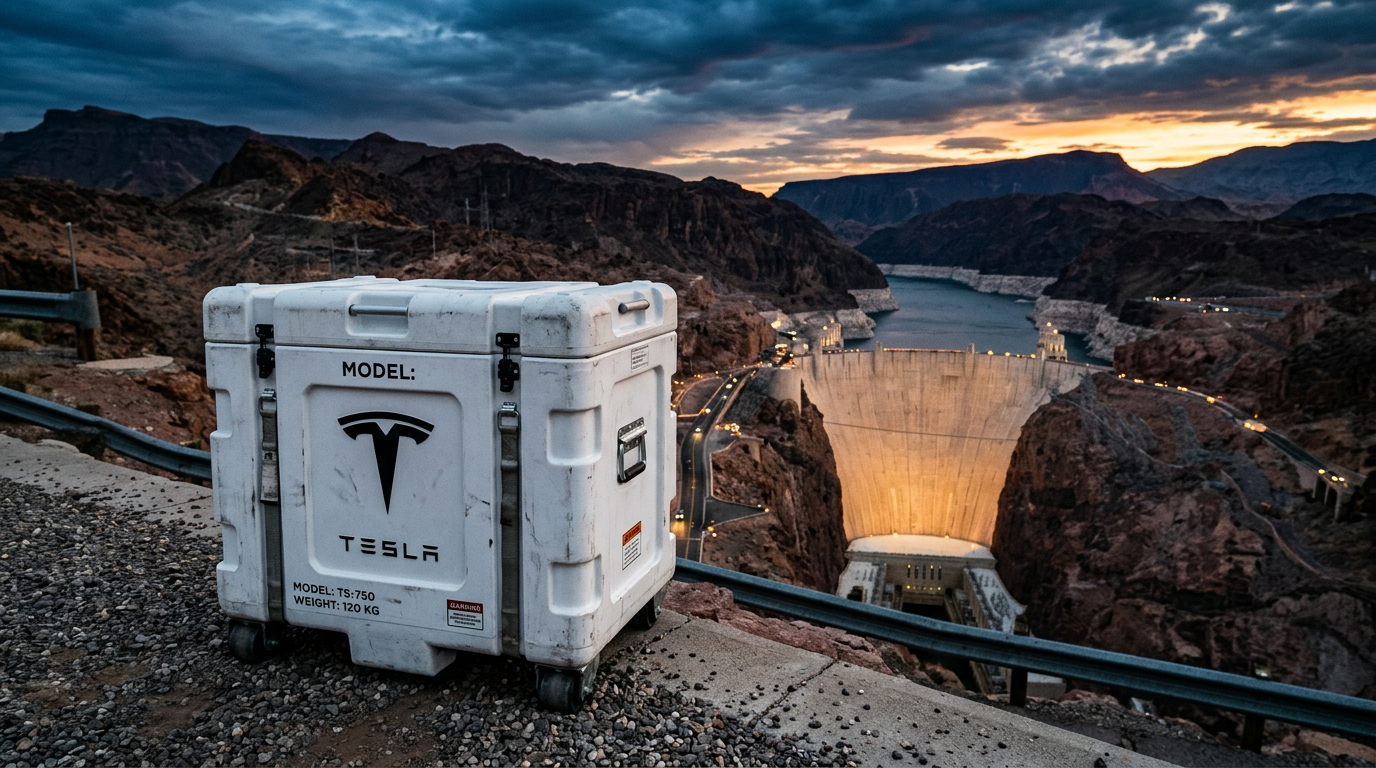 Strange Elon Crates Spotted Near the Hoover Dam (Ad)