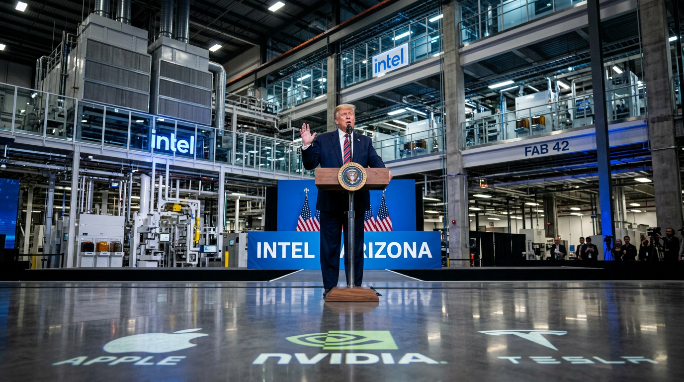 Intel Stock Surges on Trump's Chip-Making Dream Team: Apple, NVIDIA, and Tesla Sign On