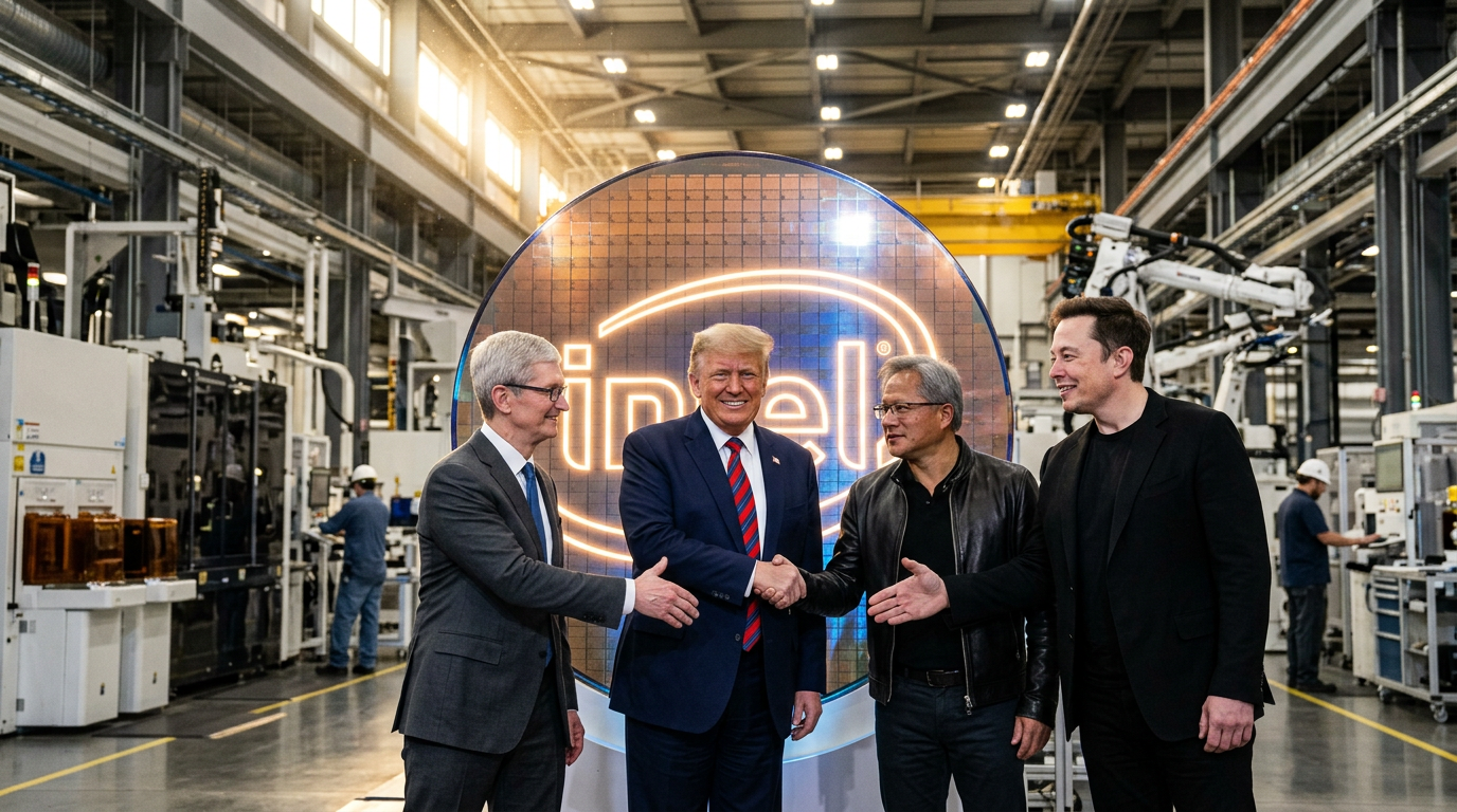 Intel Stock Surges on Trump's Chip-Making Dream Team: Apple, NVIDIA, and Tesla Sign On