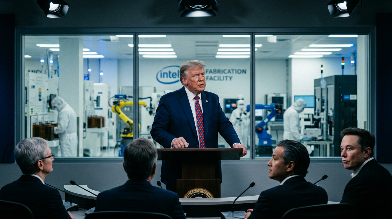 Intel Stock Surges on Trump's Chip-Making Dream Team: Apple, NVIDIA, and Tesla Sign On