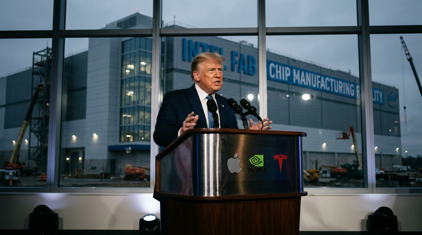 Intel Stock Surges on Trump's Chip-Making Dream Team: Apple, NVIDIA, and Tesla Sign On