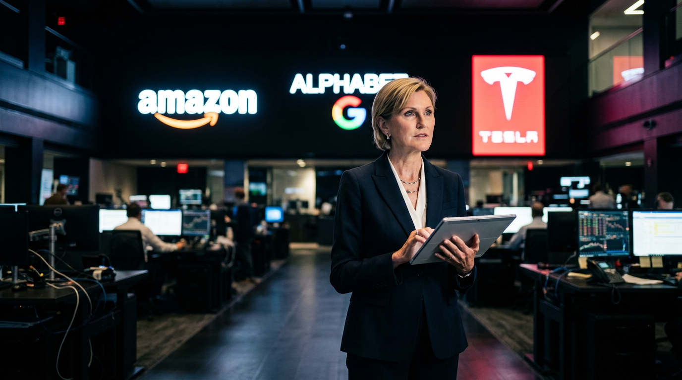 Cathie Wood Is Rebuilding The Magnificent 7 Trade: ARK ETFs Buy Amazon, Alphabet, Tesla During AI Pullback