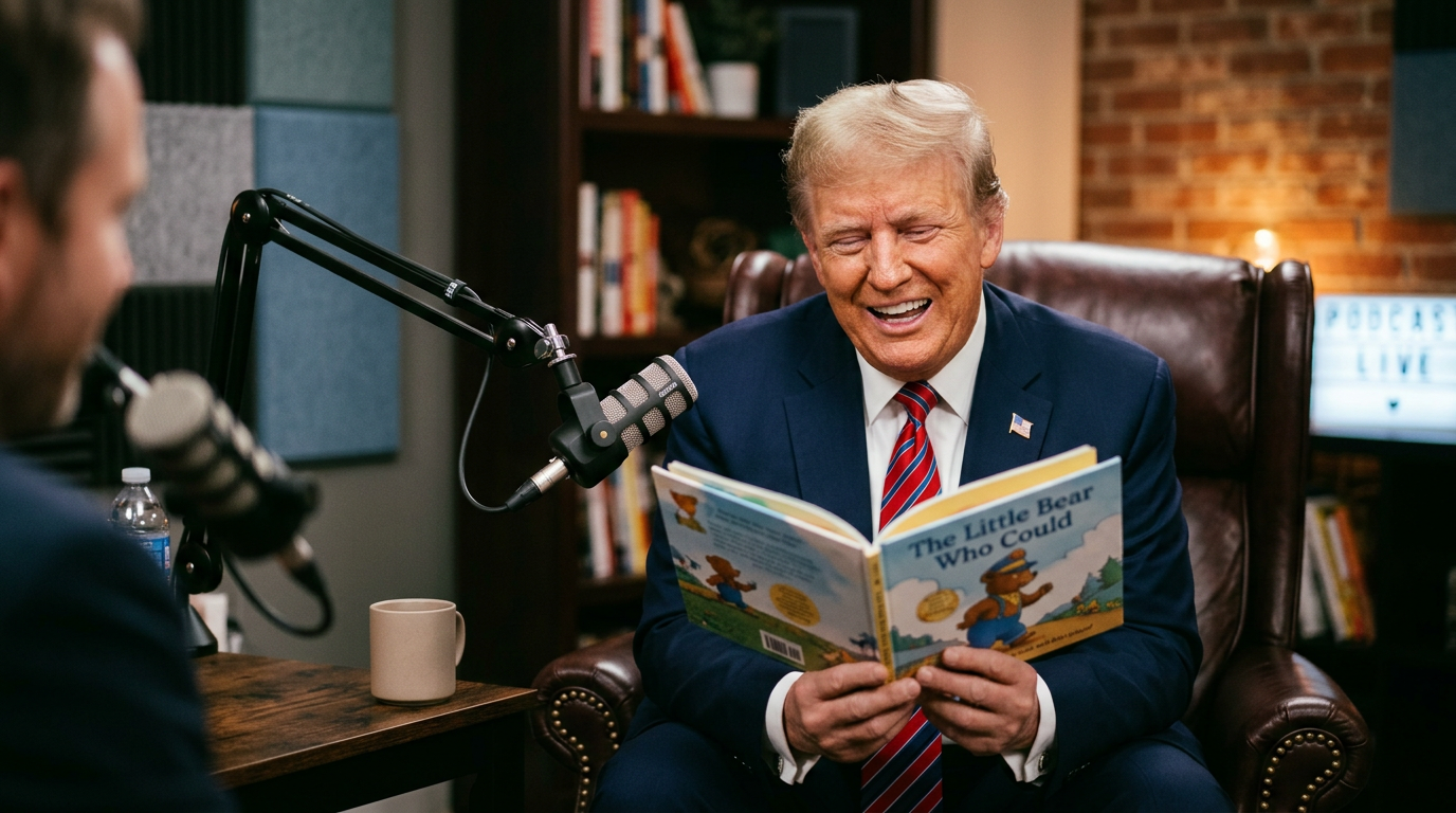 Trump Tells Kids' Podcast He Mostly Reads 'Stories About Myself'