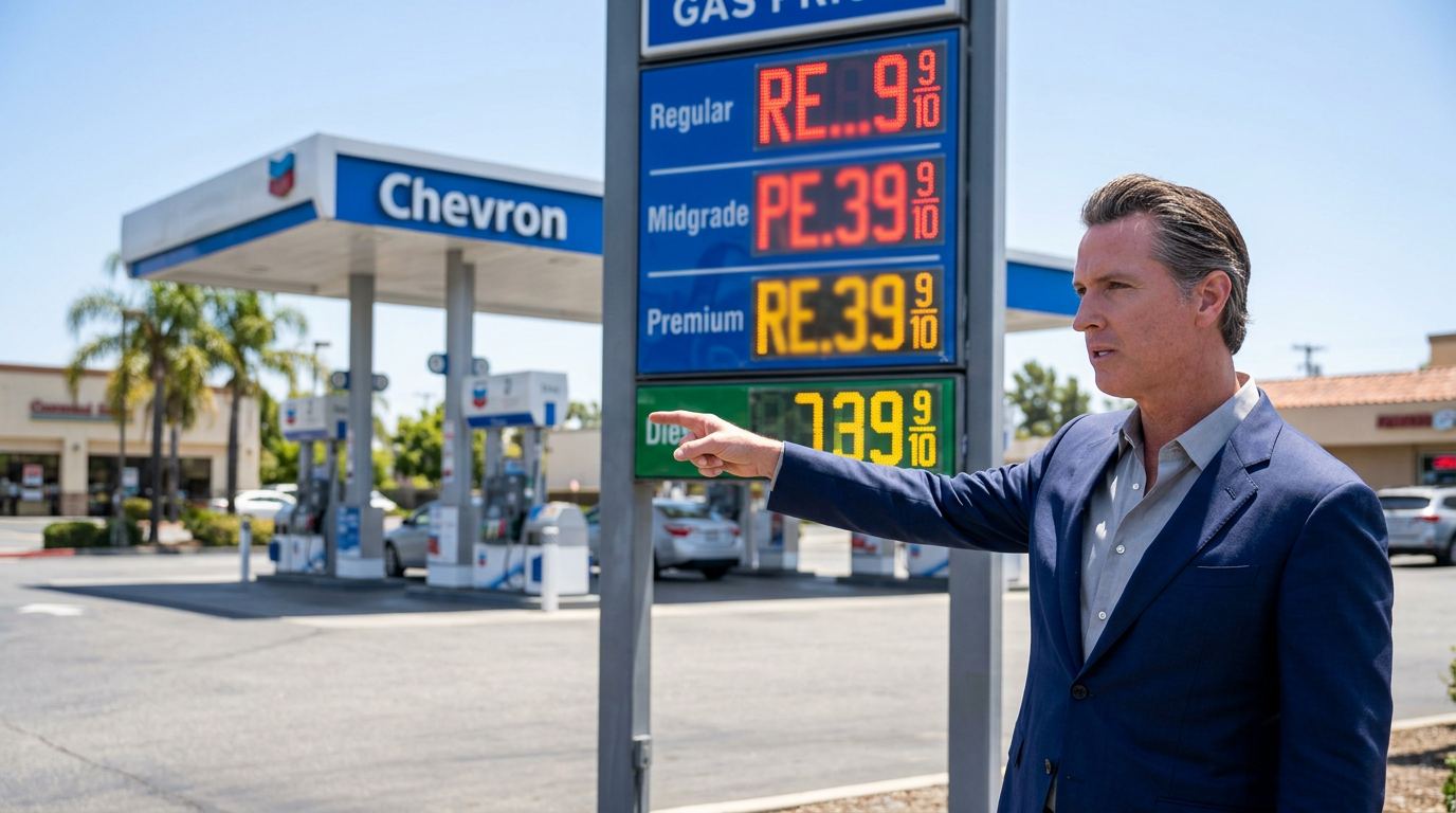 Newsom to Californians: Skip Chevron, Blame Trump's Iran War for High Gas Prices