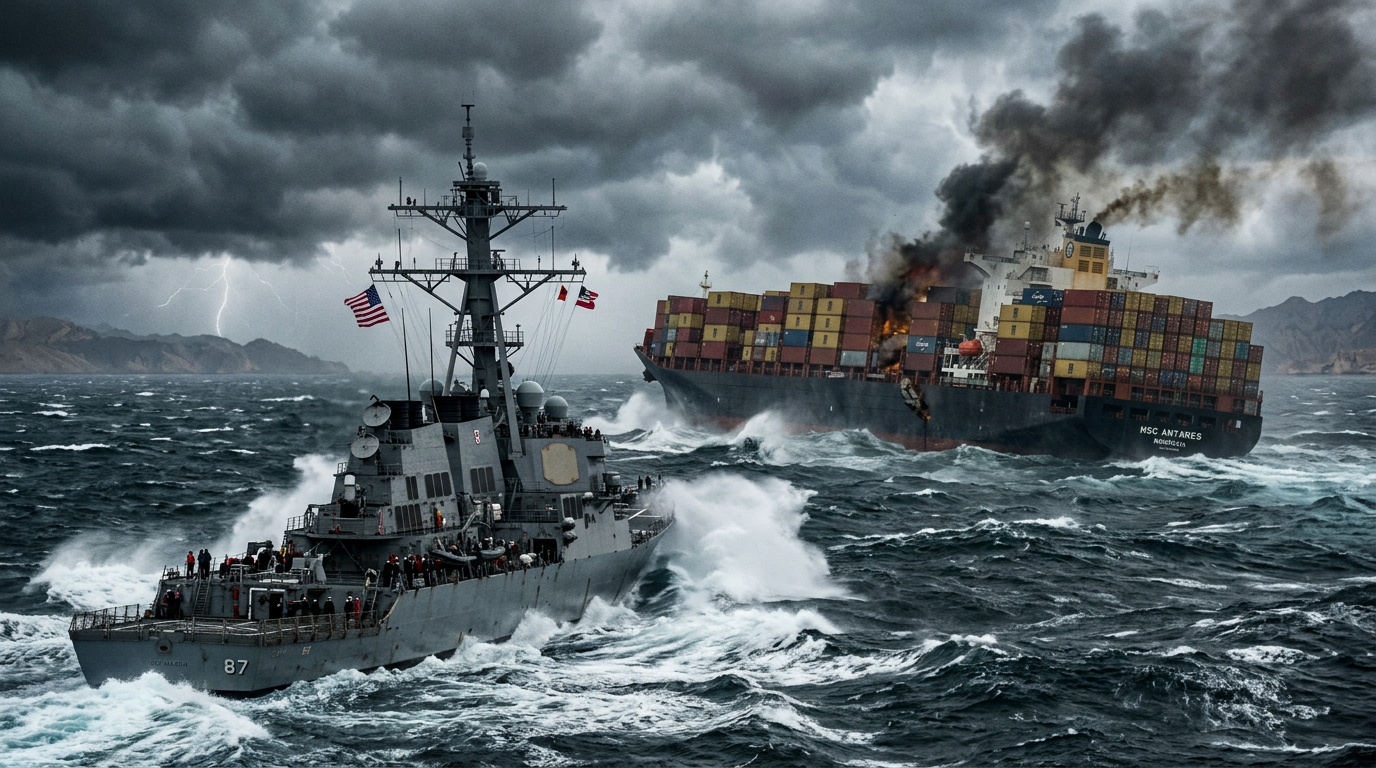 Strait of Hormuz Shut After Iran Hits Container Ship, U.S. Strikes Back