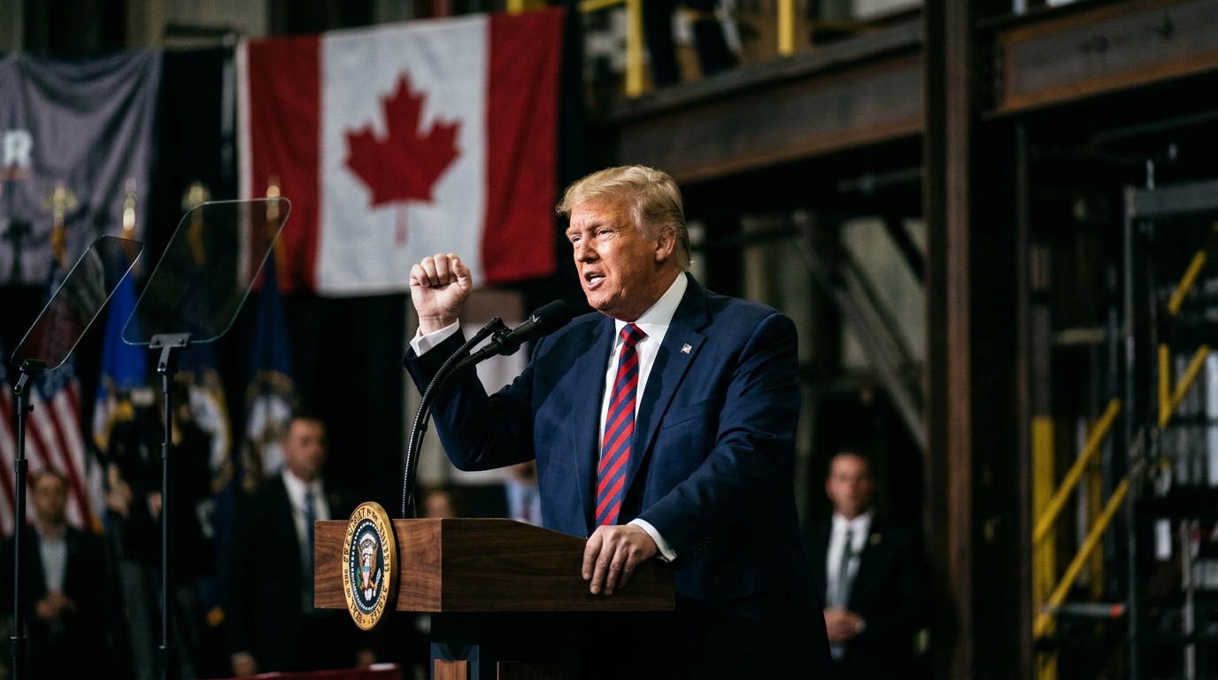 Memory Stocks Slide as Trump Threatens 50% Tariffs on Canadian Autos, Steel in 2027: Stock Market Today