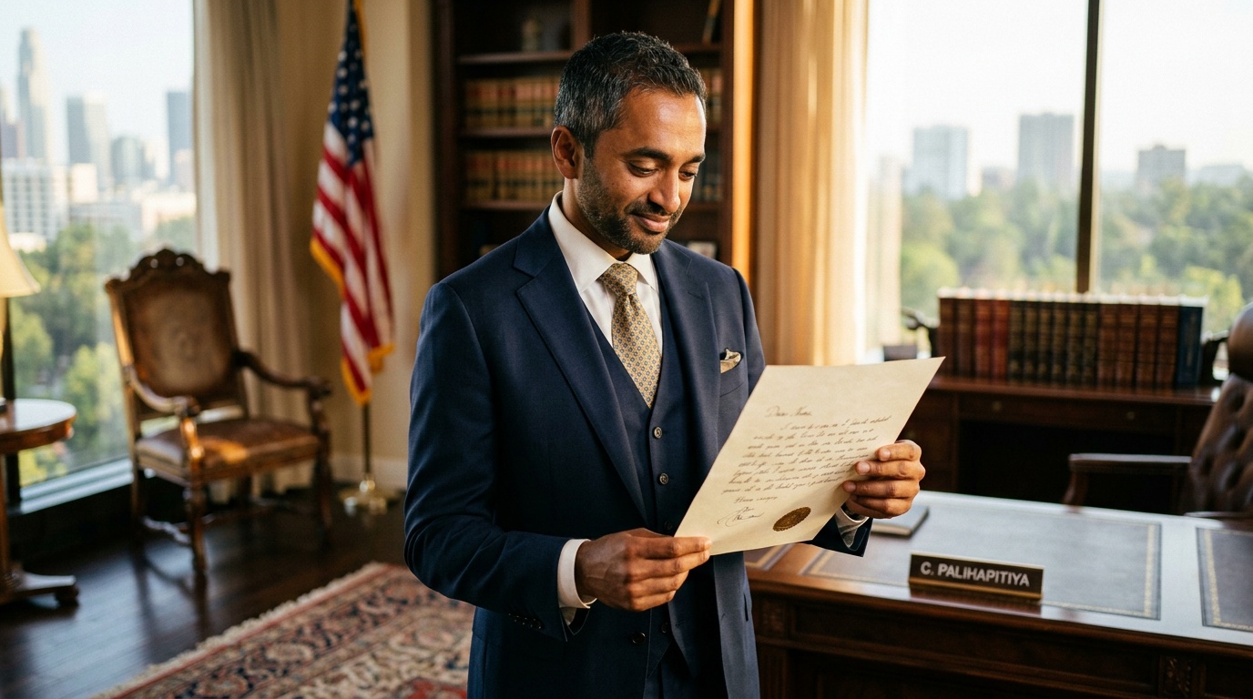 Chamath Palihapitiya's Son Cashes In Political Capital for a Trump Birthday Letter