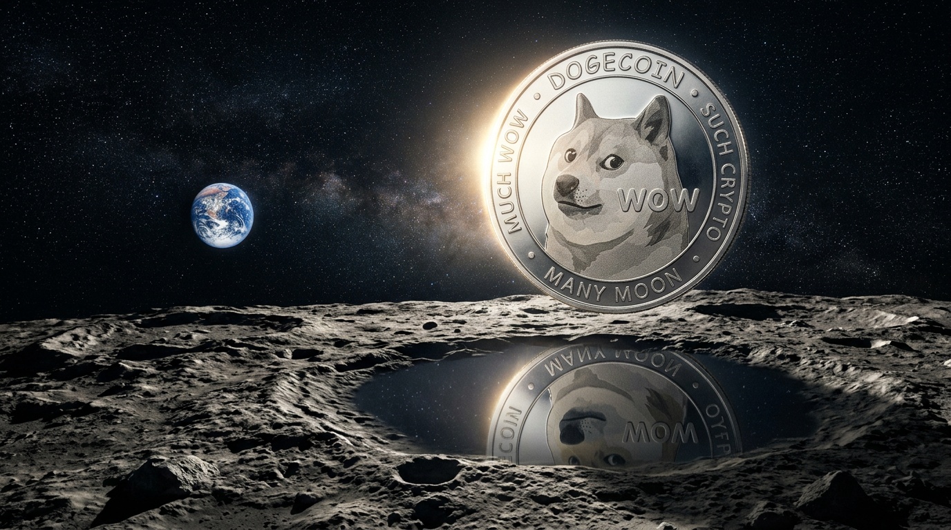 Dogecoin to Beat Trump to the Lunar Surface? DOGE Says There's a 'Queue' After President Declares 'The Moon Is Ours'
