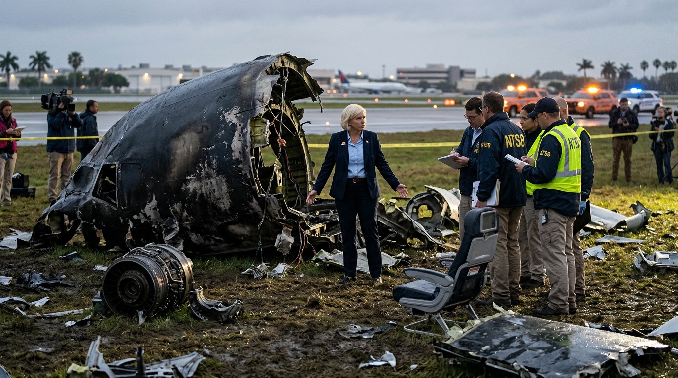 NTSB Chief Describes Amazon Prime Air Crash Scene as 'Utter Devastation' After Boeing 767 Overshoots Miami Runway