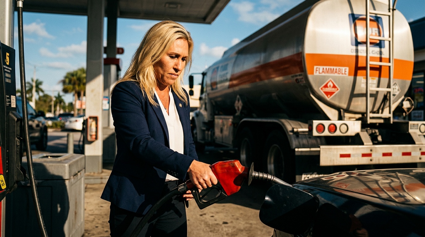 Marjorie Taylor Greene Says 'This Is All Trump's Fault' as Diesel Nears $7 in Florida—Warns 'It Is Going to Crush Our Economy'