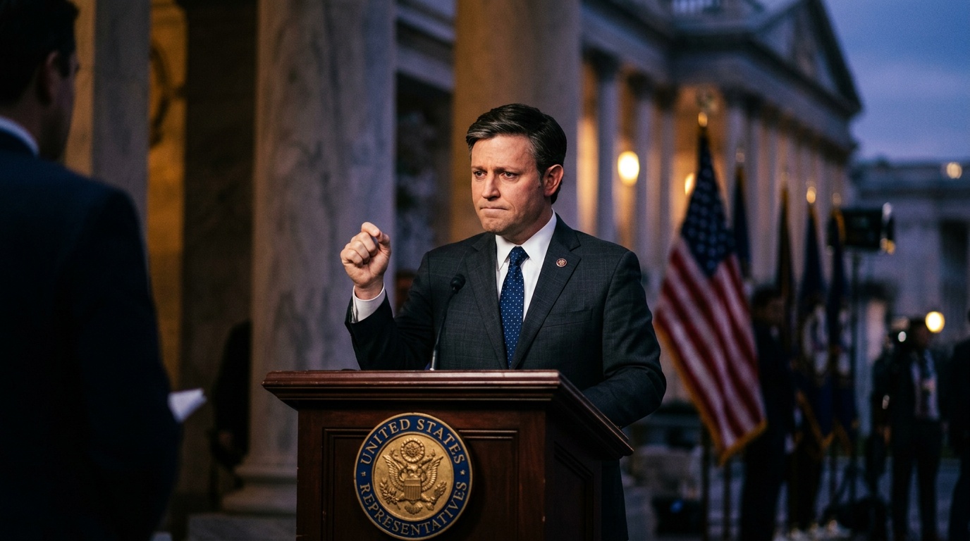 Mike Johnson Says US Must 'Strike the Right Balance' on AI as Trump Meets Zuckerberg, Huang, Amodei and Brockman