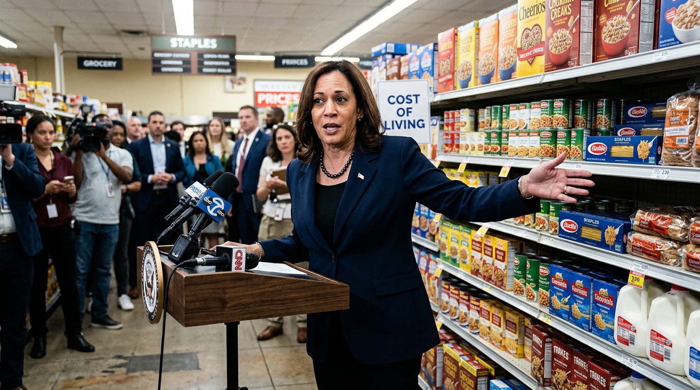 Kamala Harris Blames Trump's 'Choices' for Rising Prices, Says Midterms Are the Fix
