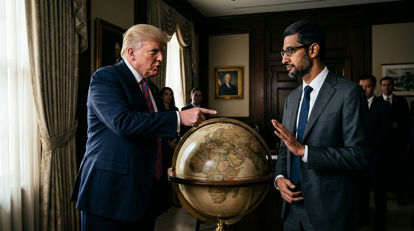 Trump Wanted To Rename The Atlantic Ocean, But Google's Sundar Pichai Said 'Please Don't Ask Us To Do That'